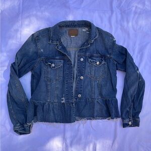 American Eagle Peplum Denim Jacket